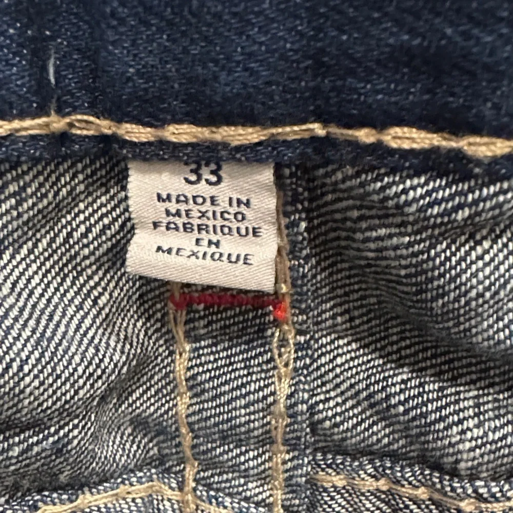 True Religion Navy Distressed Relaxed Jeans